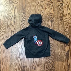 4t captain America zip up hoodie